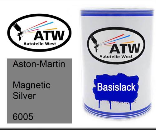 Aston-Martin, Magnetic Silver, 6005: 500ml Lackdose, von ATW Autoteile West.